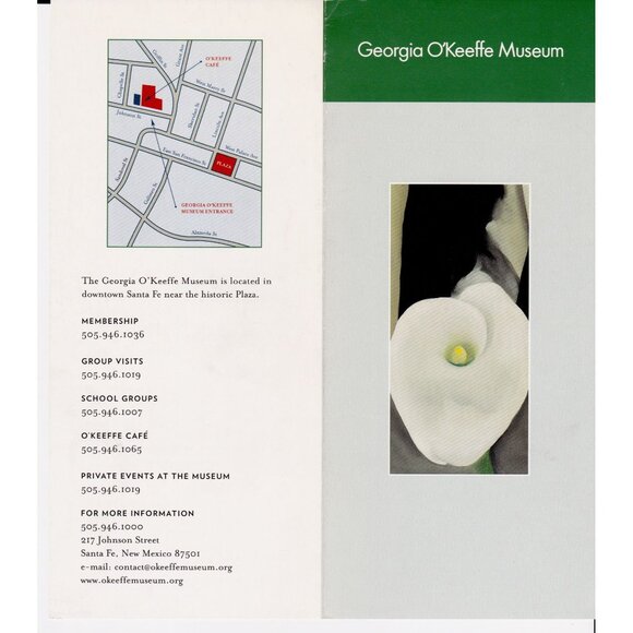Georgia O’Keeffe Museum Brochure Santa Fe NM | 4x9 Folded | Clean Art Ephemera - Picture 4 of 4